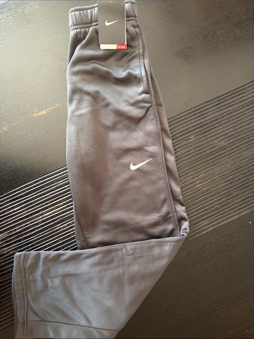 Nike Gray Joggers with White Swoosh